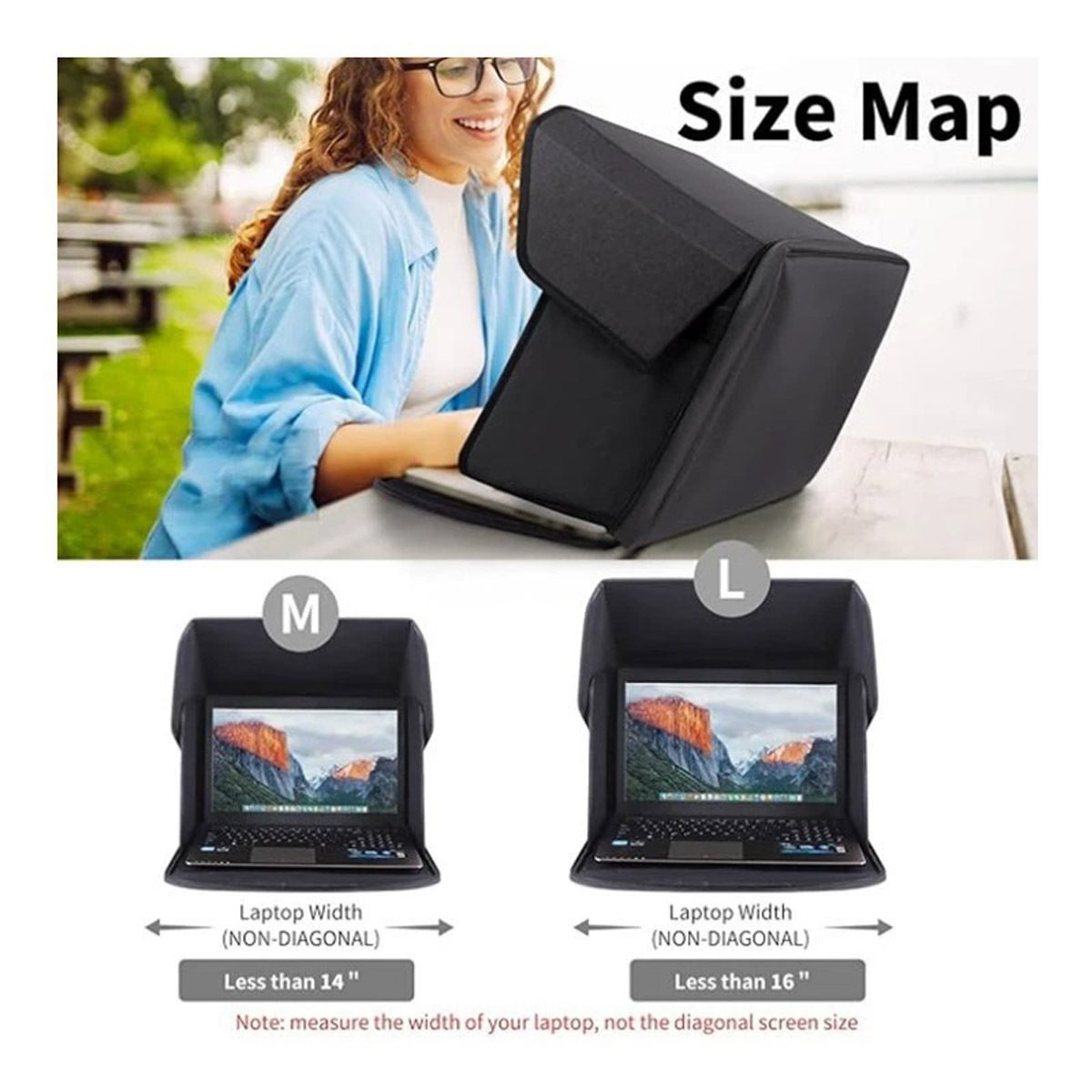 Foldable Laptop Sunshade And Privacy Cover