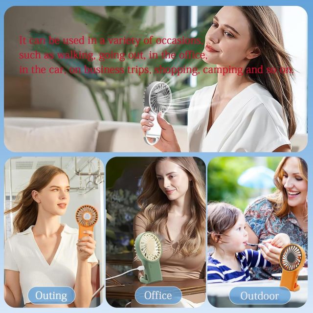 Foldable Portable Mini Fan With Type C Charging