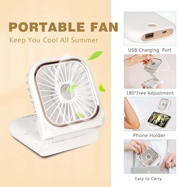 Handheld Neck Fan Foldable Desktop Portable Breeze