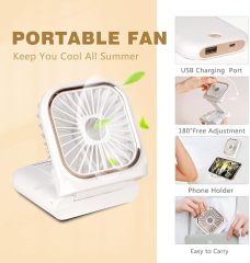 Handheld Neck Fan Foldable Desktop Portable Breeze