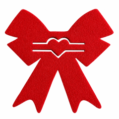 Heart-Shaped Felt Cutlery Holder For Table Settings