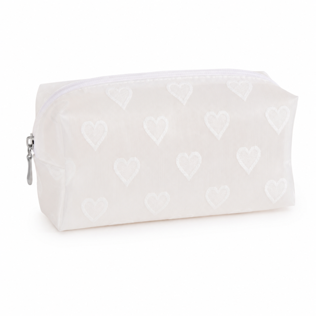 Heart Pattern Medium Cosmetic Bag Toiletry Bag