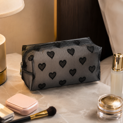Heart Pattern Medium Cosmetic Bag Toiletry Bag