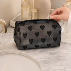 Heart Pattern Medium Cosmetic Bag Toiletry Bag