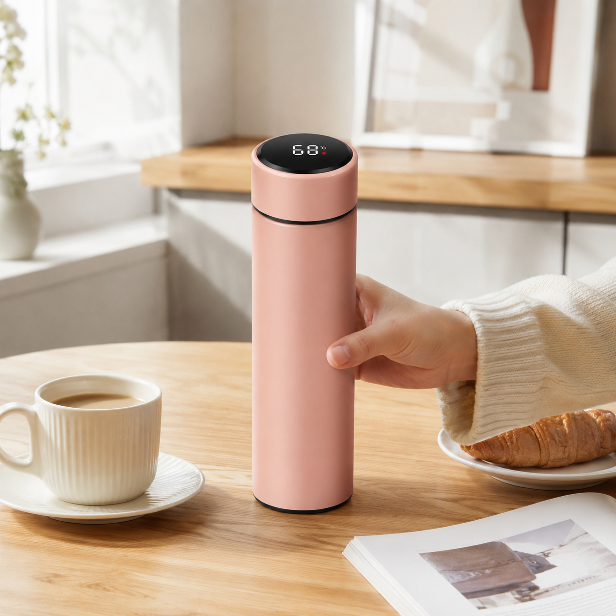 17 Oz Smart LED Temperature Display Vacuum Bottle