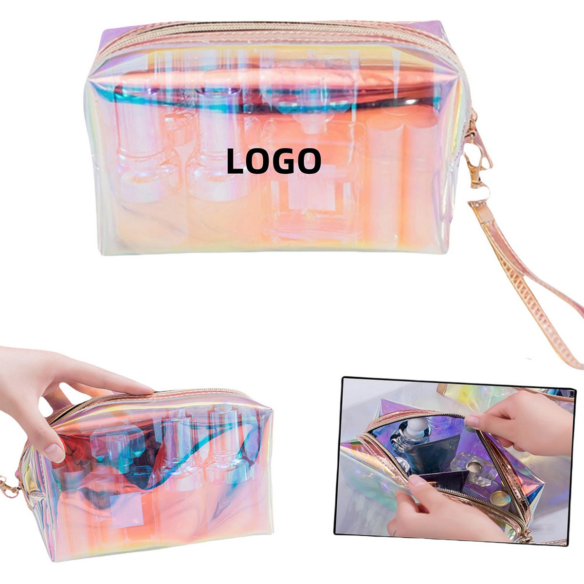 Large Capacity Iridescent Transparent Bag
