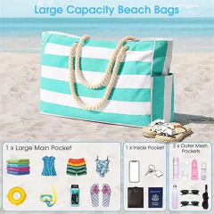 Large Waterproof Beach Tote Bag