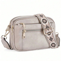 Leather Crossbody Bags with Wide Shoulder Strap