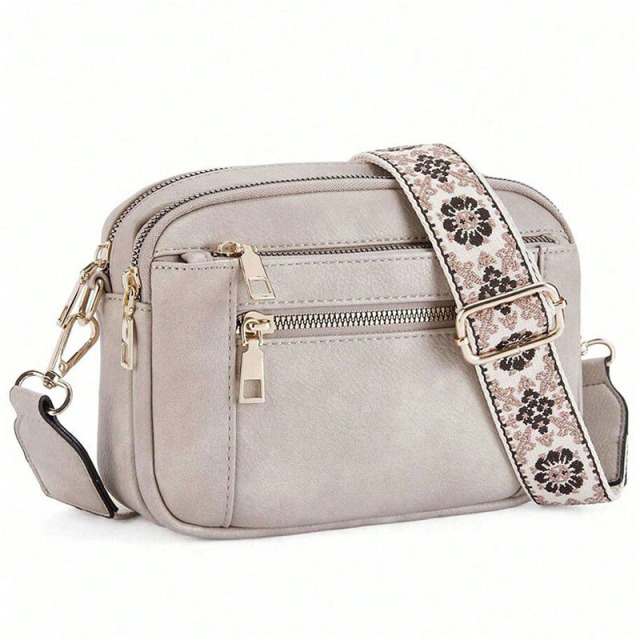 Leather Crossbody Bags with Wide Shoulder Strap
