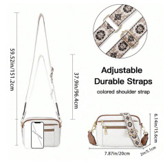Leather Crossbody Bags with Wide Shoulder Strap