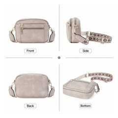 Leather Crossbody Bags with Wide Shoulder Strap