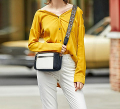 Leather Crossbody Bags with Wide Shoulder Strap