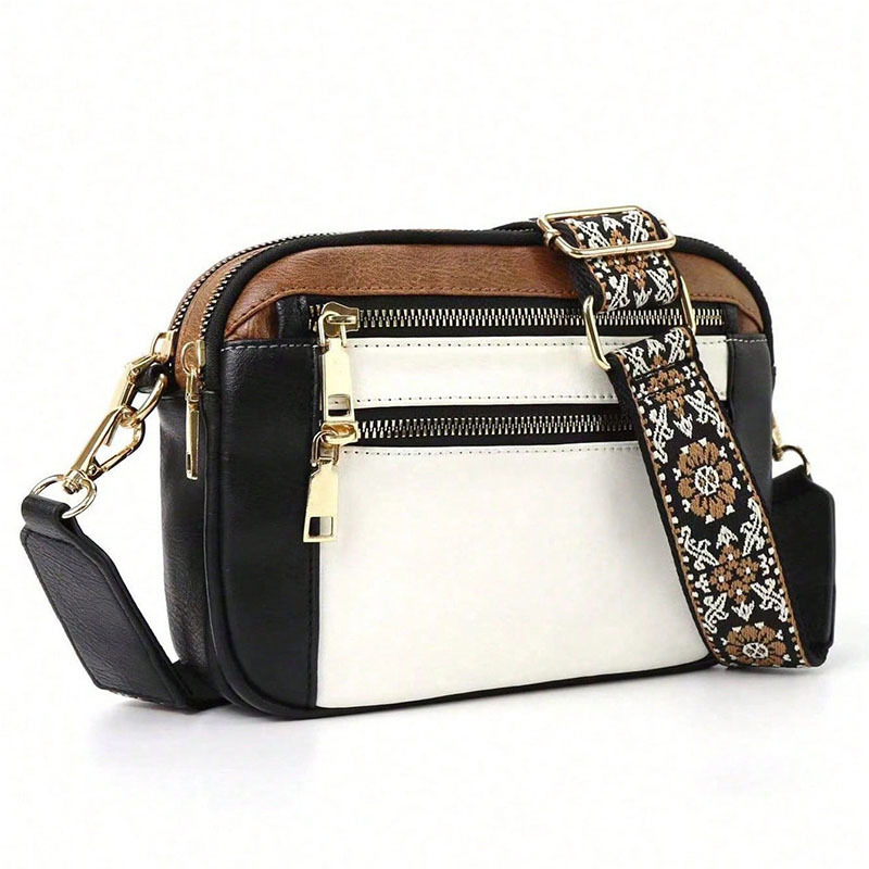Leather Crossbody Bags with Wide Shoulder Strap