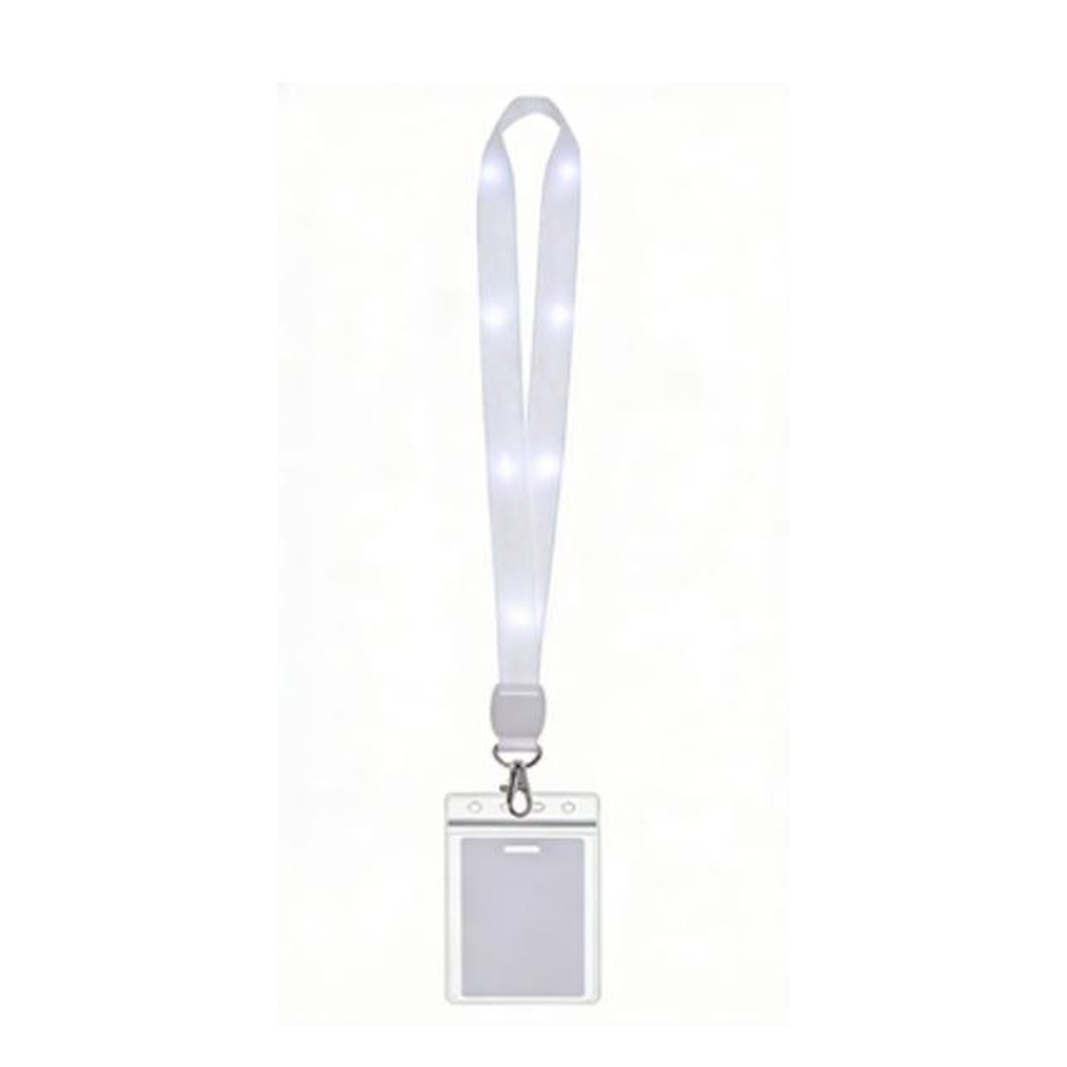 Bright Nylon Led Light-Up Lanyard W/ Clip