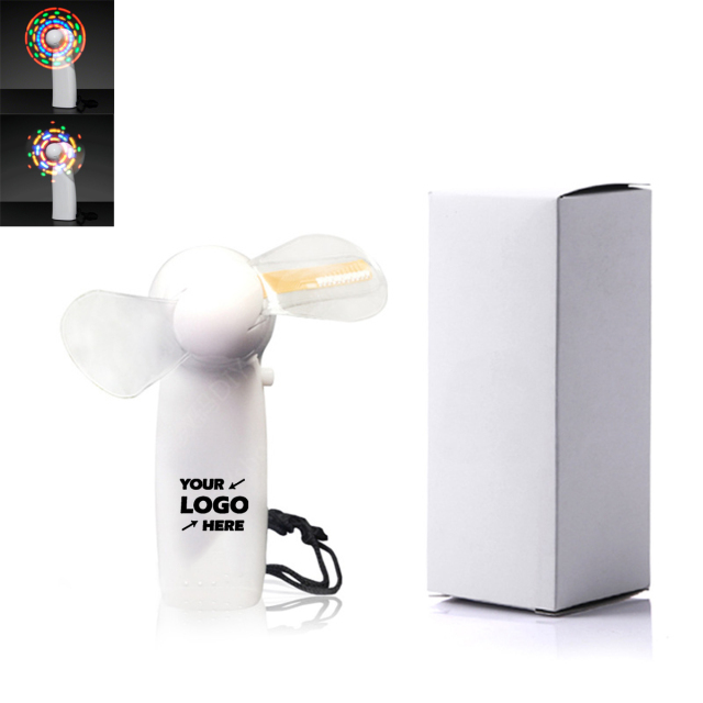 Light Up Mini Fans with White Handles