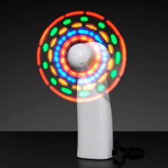 Light Up Mini Fans with White Handles