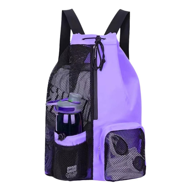Mesh Drawstring Backpack For Beach Travel
