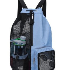 Mesh Drawstring Backpack For Beach Travel