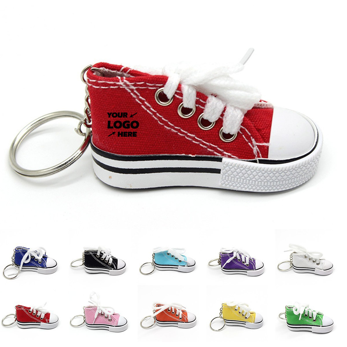 Mini Canvas Shoe Keychain