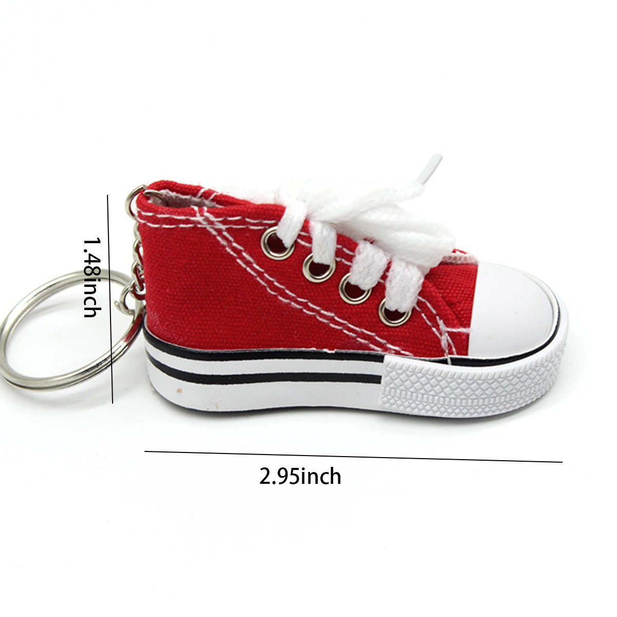 Mini Canvas Shoe Keychain