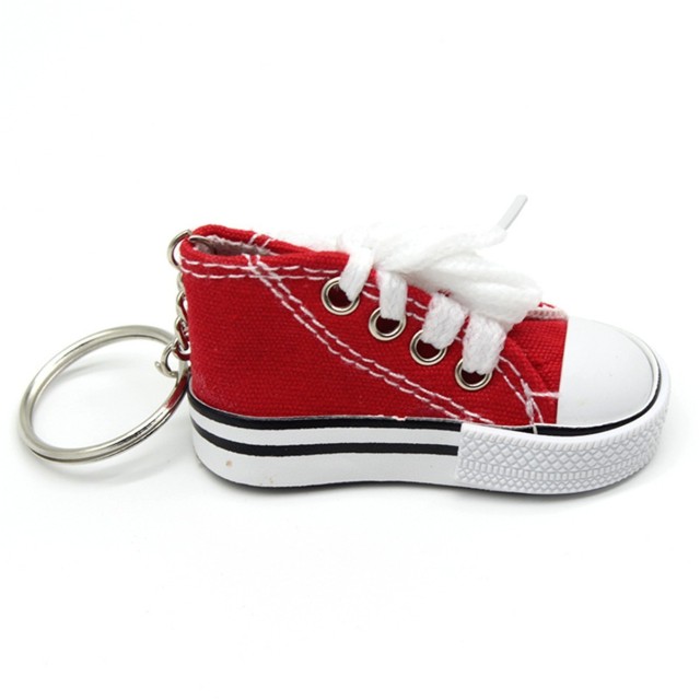 Mini Canvas Shoe Keychain
