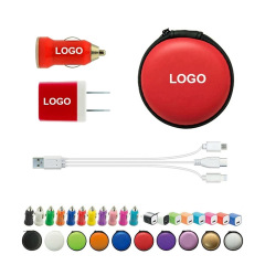 Mini Car Charger With 3-in-1 Cable
