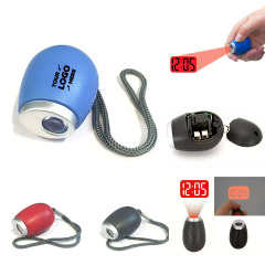 Mini Portable Projection LED Digital Clock Keychain