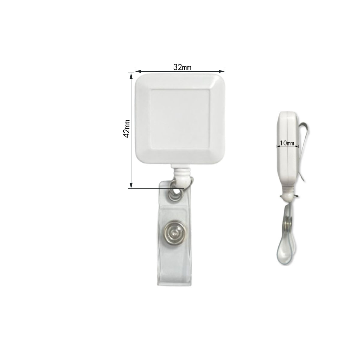 Square Retractable Badge Reel