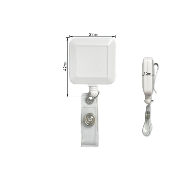 Square Retractable Badge Reel