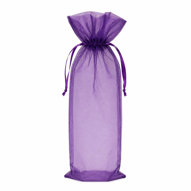Organza Wine Bottle Drawstring Bag