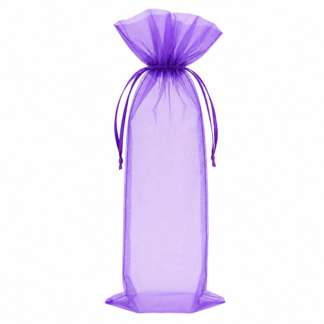 Organza Wine Bottle Drawstring Bag