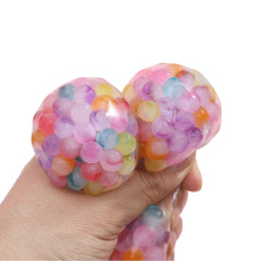 Rainbow Gel Beads Squeeze Ball