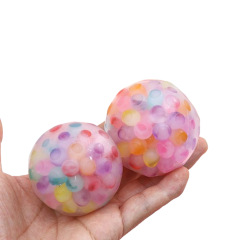 Rainbow Gel Beads Squeeze Ball