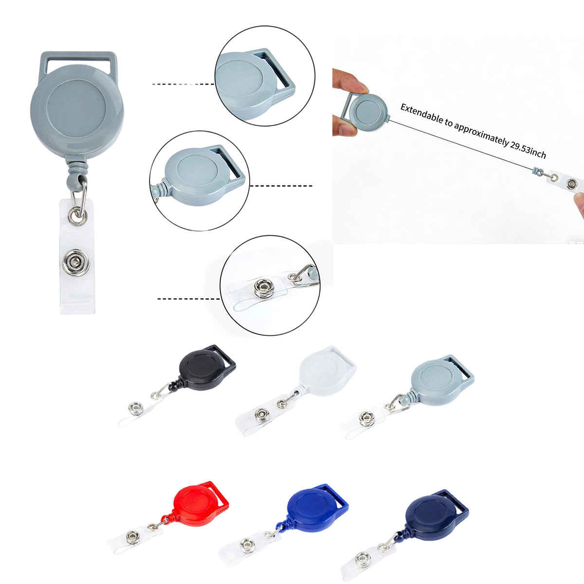 Retractable Badge Reel With Clip