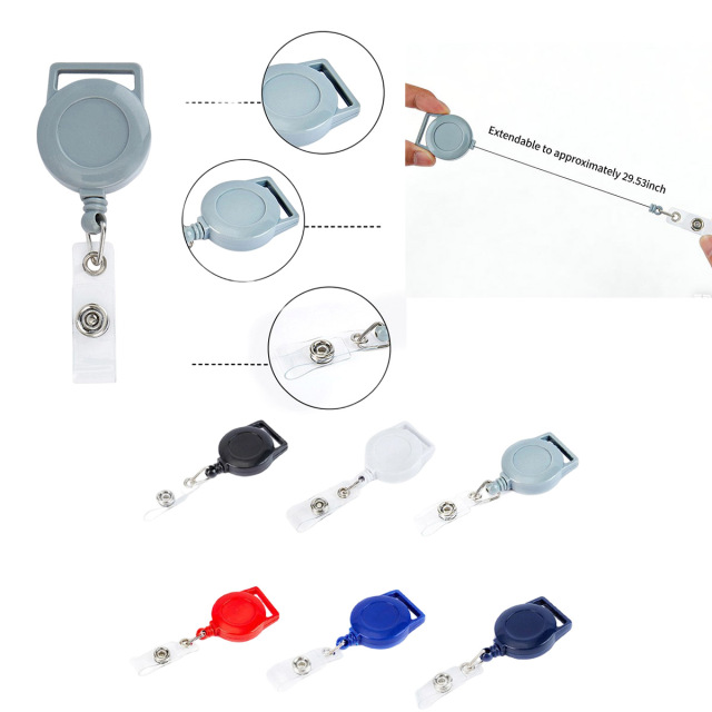 Retractable Badge Reel With Clip