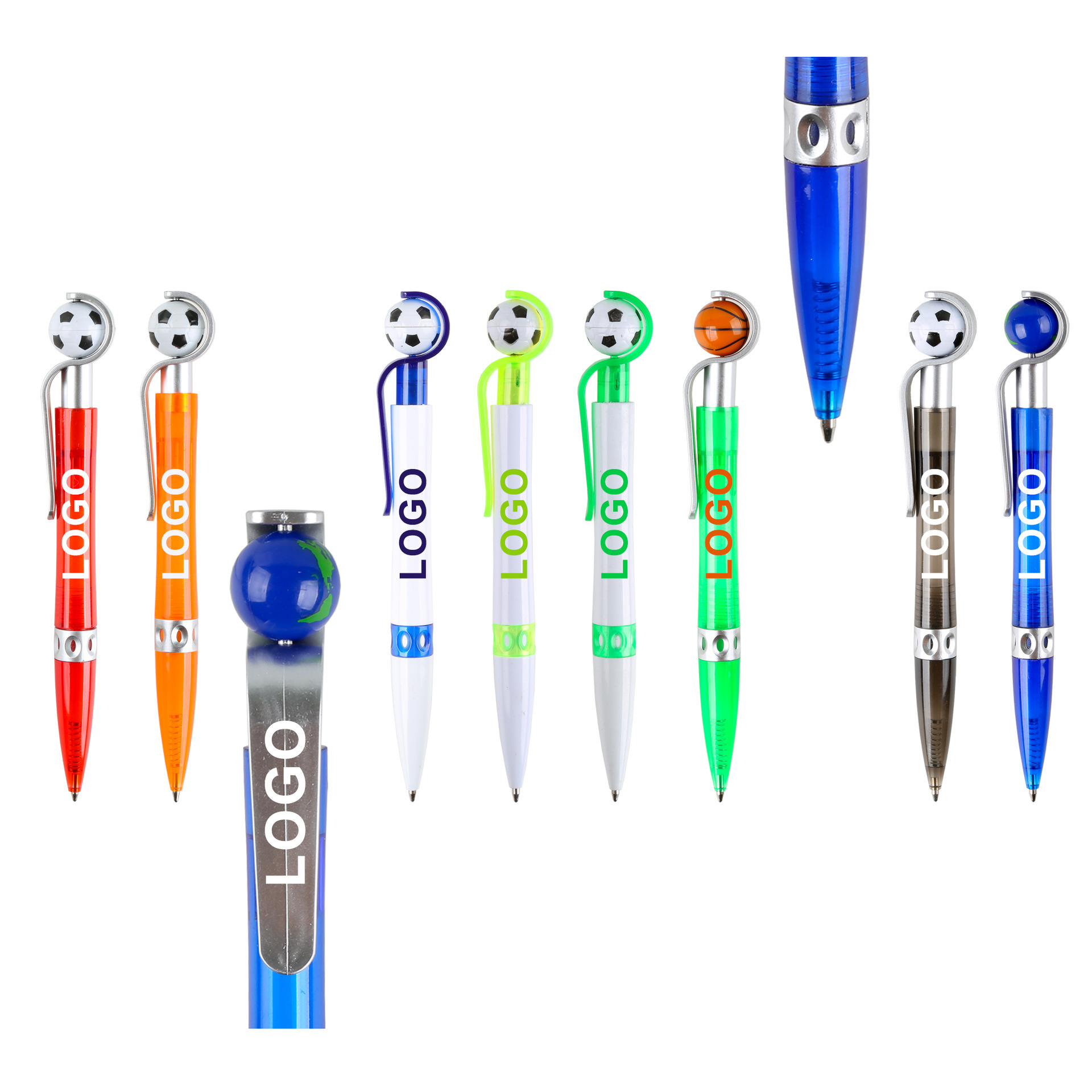 Rotating Soccer Ball Shape Ballpoint Pen