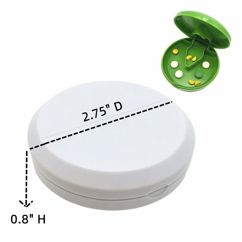 Round Pill Cutter Splitter Storage Box
