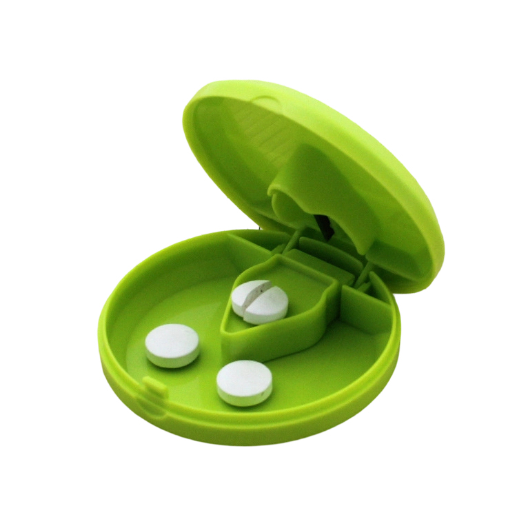 Round Pill Cutter Splitter Storage Box