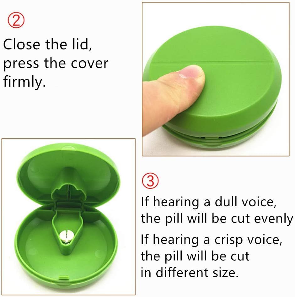 Round Pill Cutter Splitter Storage Box