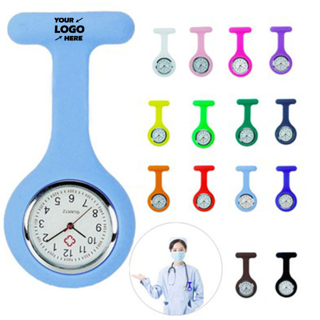 Silicone Nurse Fob Watch With Clip Pin
