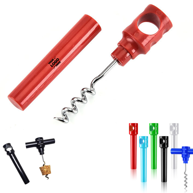 Simple Wine Bottle Opener Corkscrew Keychain