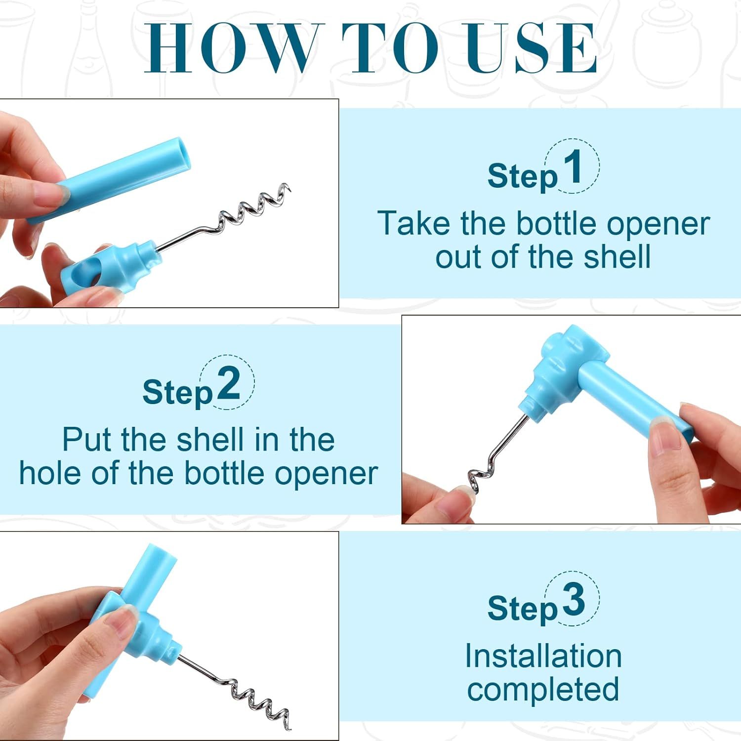 Simple Wine Bottle Opener Corkscrew Keychain