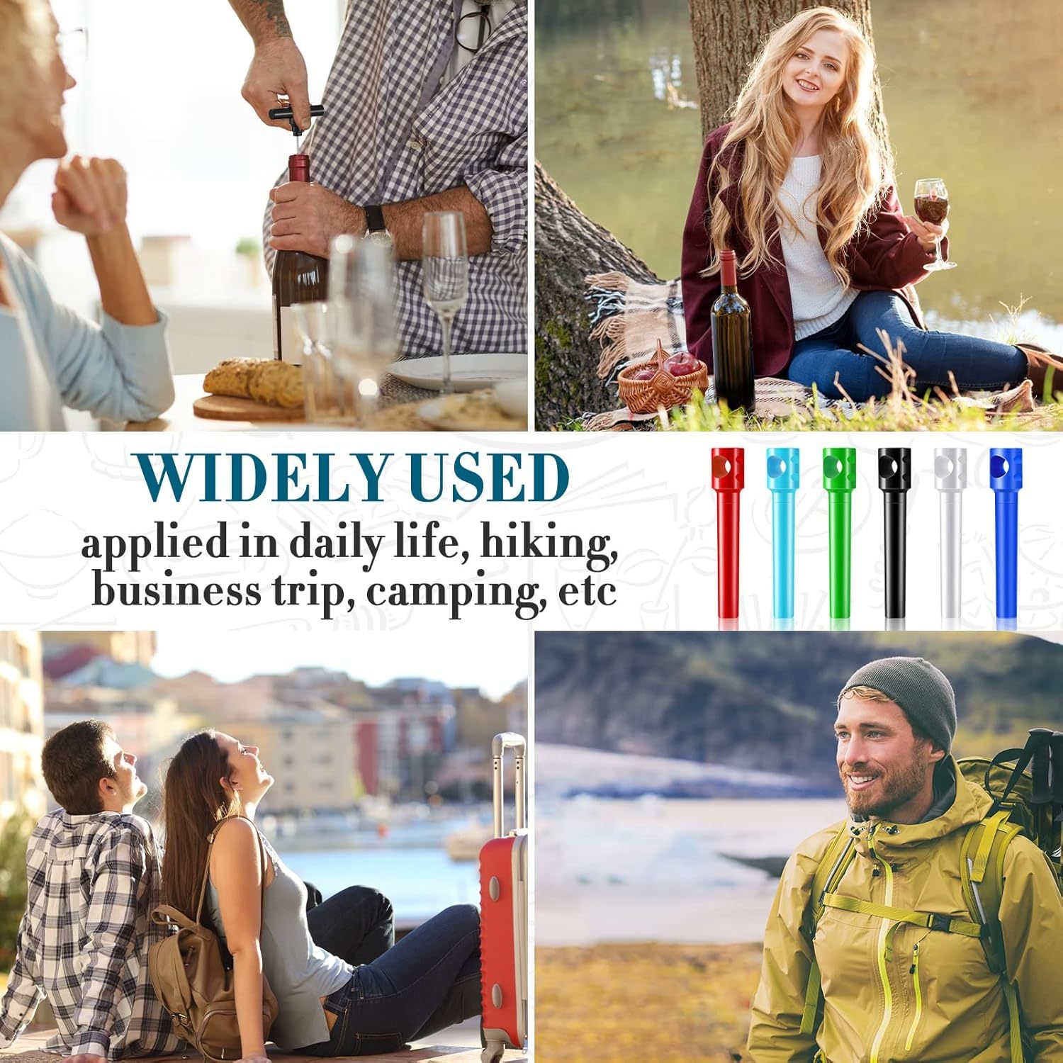 Simple Wine Bottle Opener Corkscrew Keychain