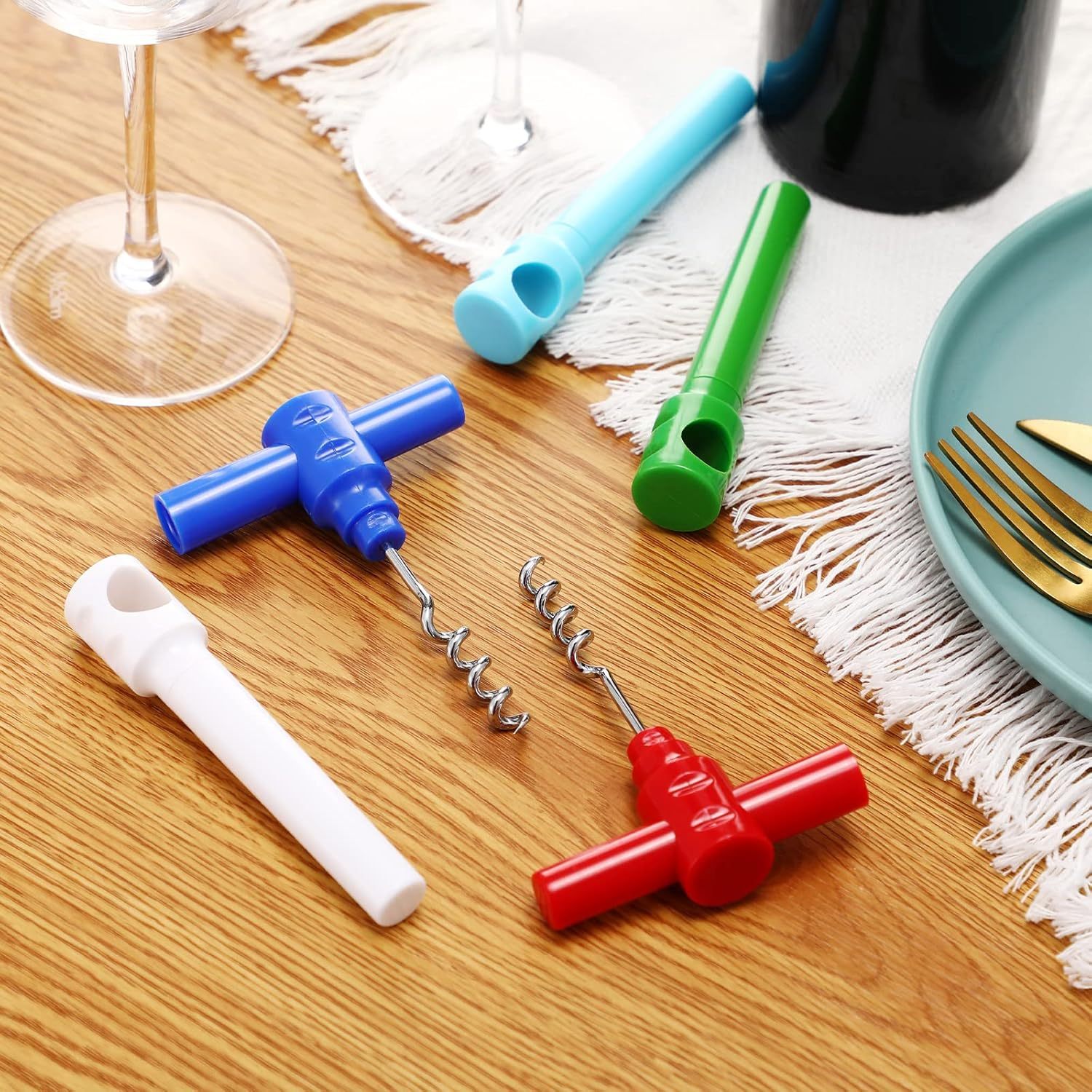 Simple Wine Bottle Opener Corkscrew Keychain