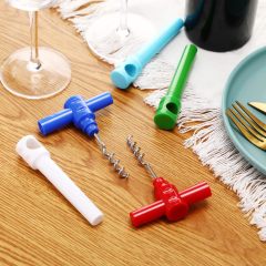 Simple Wine Bottle Opener Corkscrew Keychain