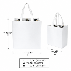 Six-Bottle Reusable Non-Woven Bottle Carrier Bag