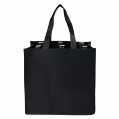 Six-Bottle Reusable Non-Woven Bottle Carrier Bag