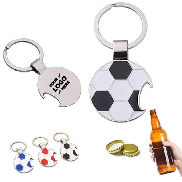 Soccer Keychain Metal Bottle Opener