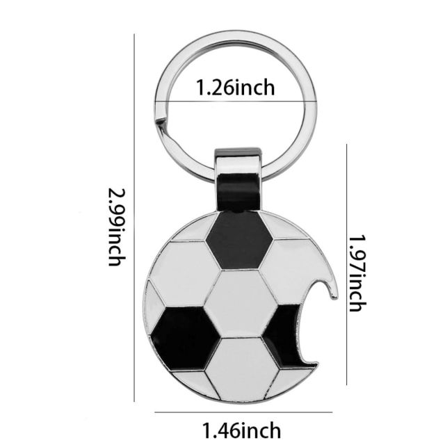 Soccer Keychain Metal Bottle Opener
