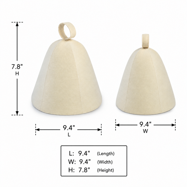 Soft Felt Sauna Hat With Hanging Loop